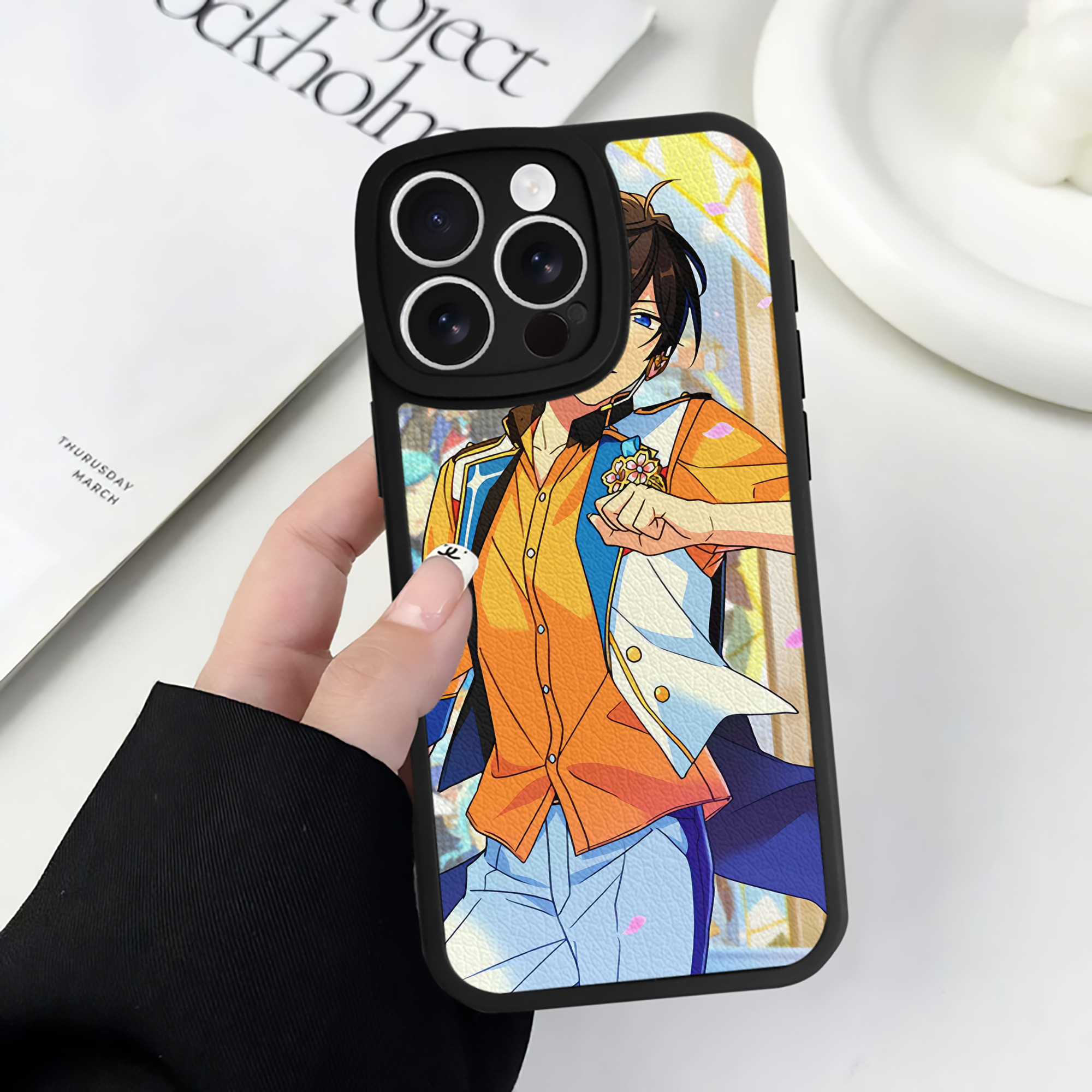 （画像用） あんさんぶるスターズ! Ensemble Stars 【iPhone 16シリーズ対応】シリコンスマホケース（レザー調） 材質：シリコン